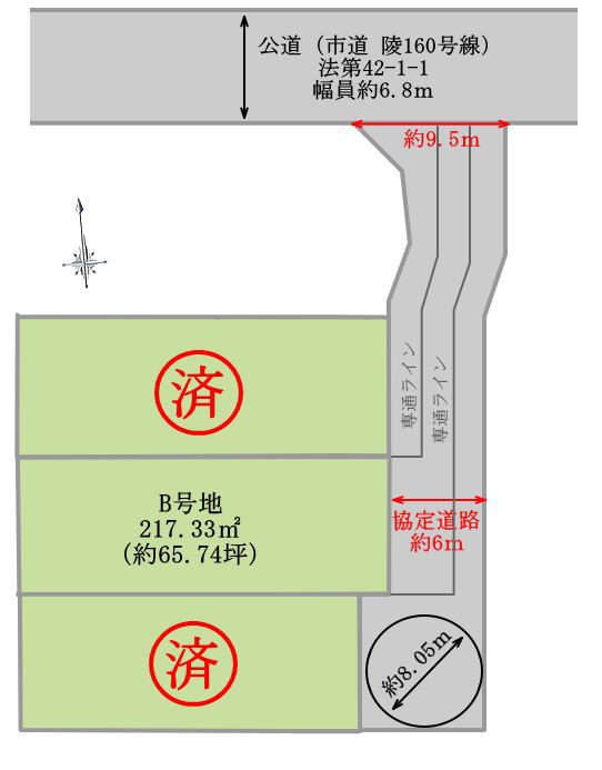 大和高田市市場　分譲地区画図